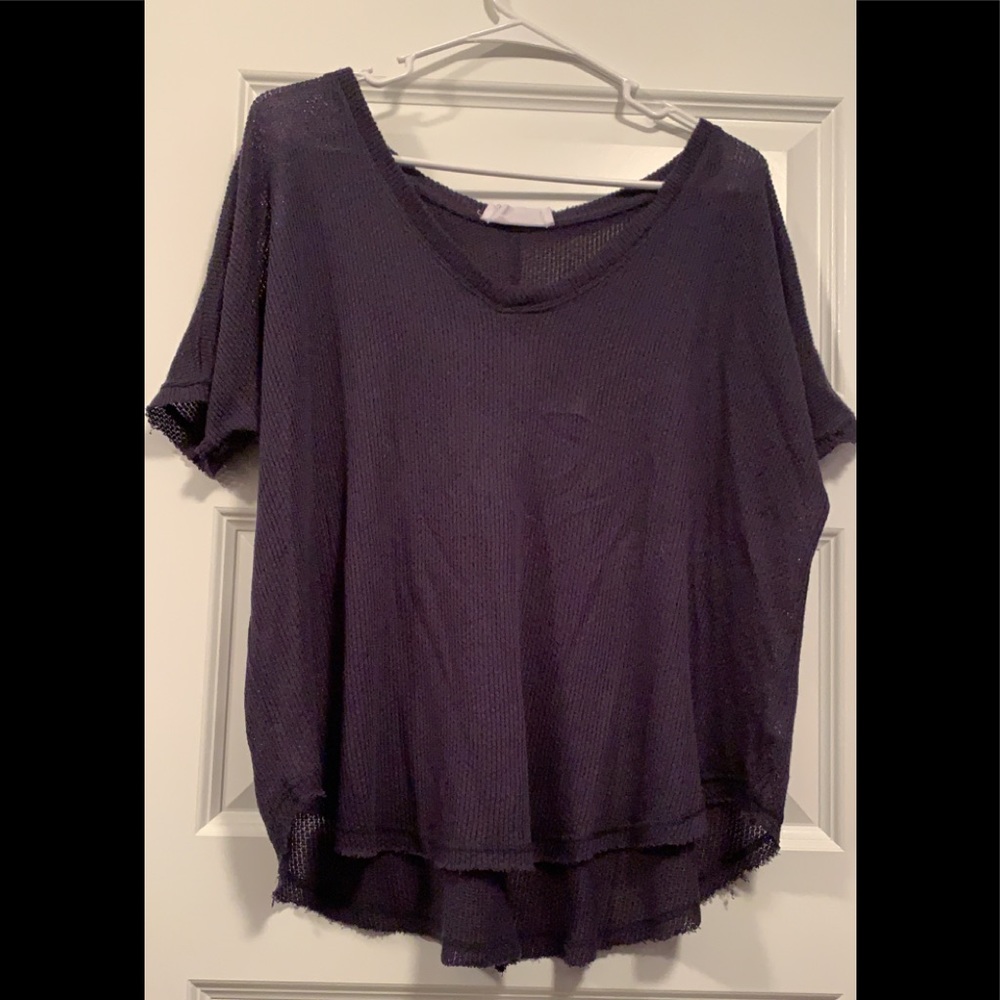 Waffle knit top